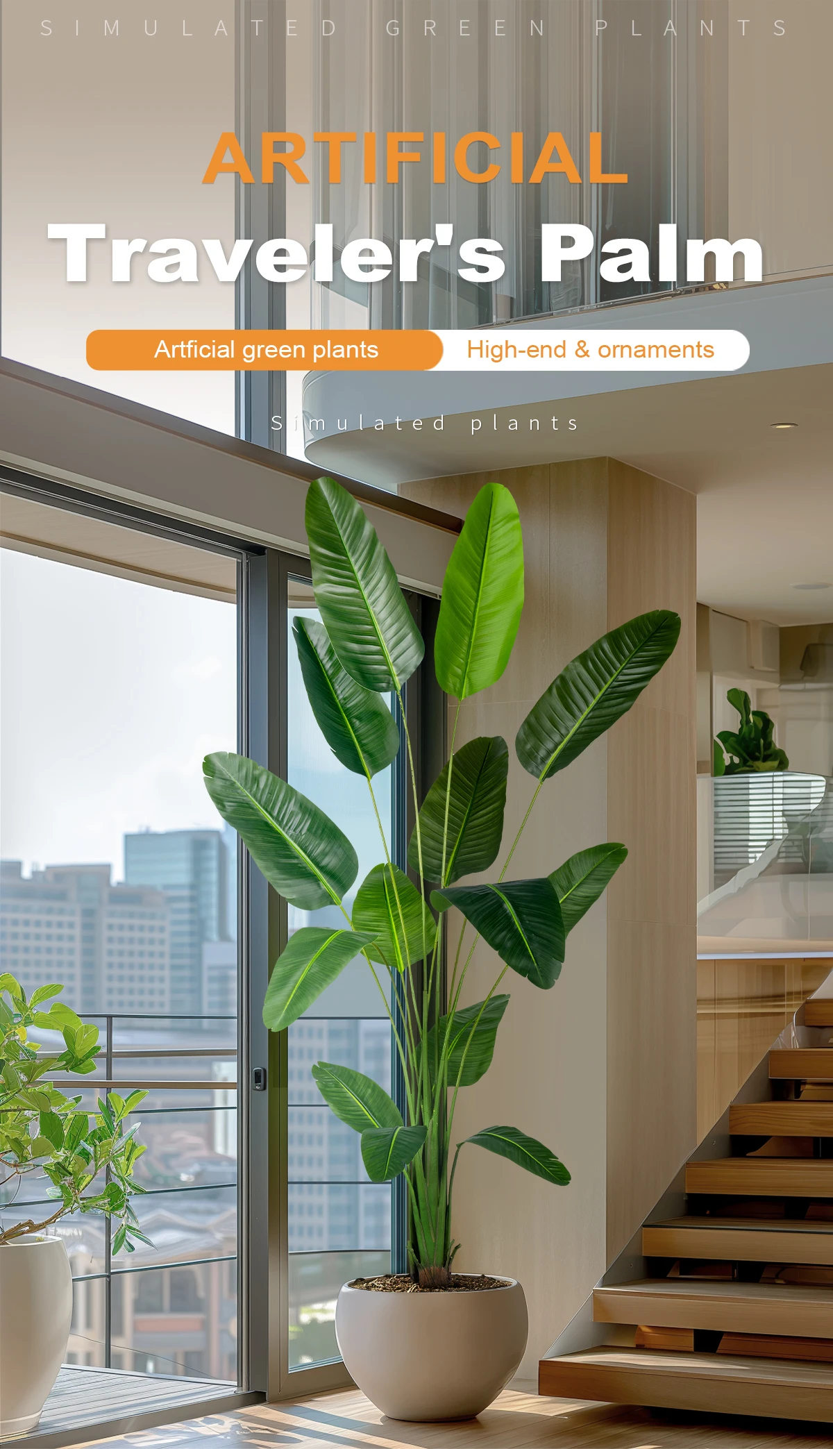 product artificial plants potted indoor outdoor greenery decoration faked faux stimulation tree bonsai leaves artificial palm tree694-2