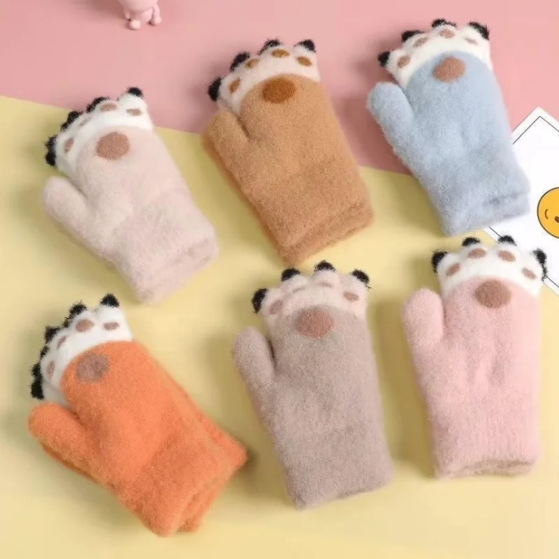 Зимние утолщенные варежки для новорожденных