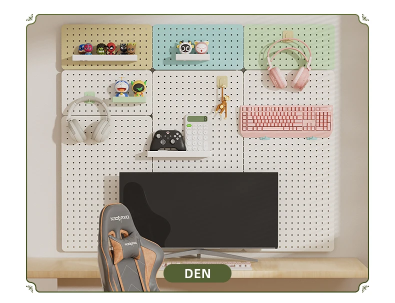 No Drilling Home Wall Hanger Storage Shelves Mulit-funcation Display Rack Assortment Hanging Hole Plate Pegboard