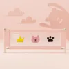 orso con corona ricamata rosa