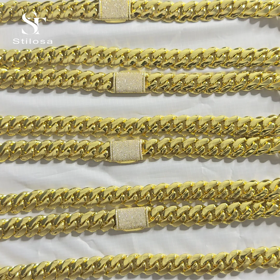 Custom Size Necklace Miami Hip-Hop Cuban Chain Fashion Jewelry