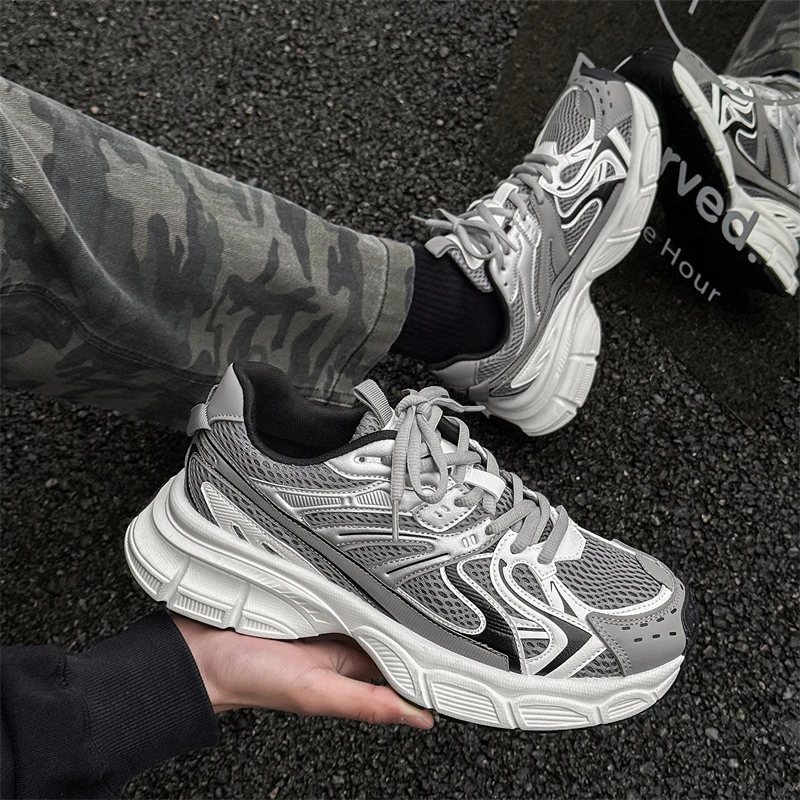 New Fashion Running Casual Platform Ugly Height Increasing Chunky Platform Thick Sole Trainer Sneakers Dad Shoes for Men