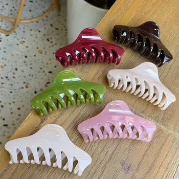 New Advanced 14cm Keel Hair Claw Butterfly Hair Clip Luxury Plastic and Pearl Super Size Shark Clip for Women and Girls