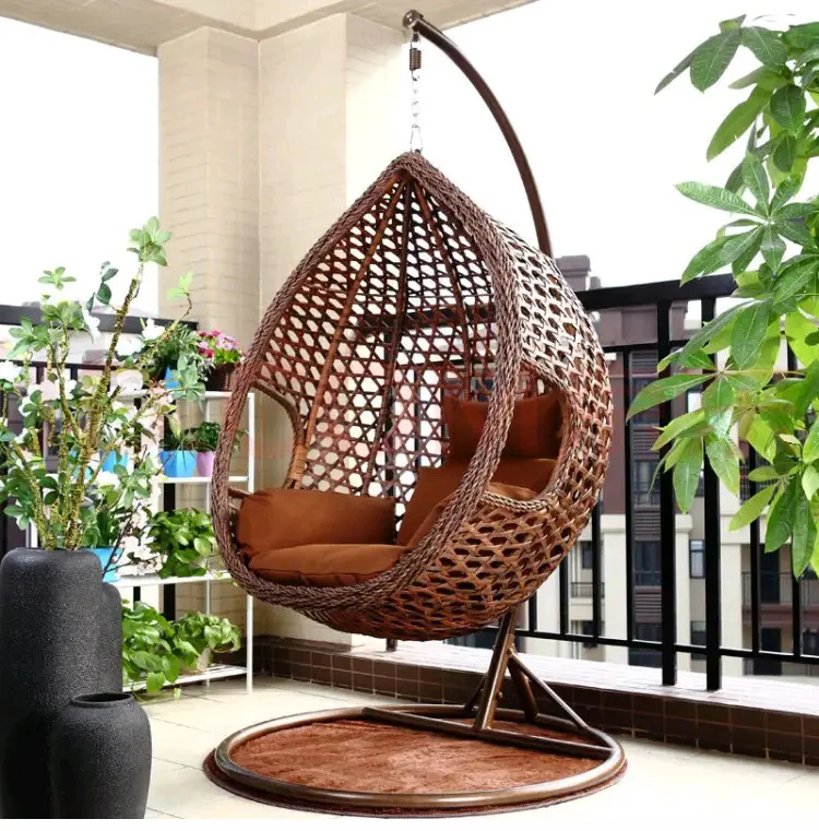 Backyard Swing Hanging Chair Garden Single Seat Adults Swing Egg Chair