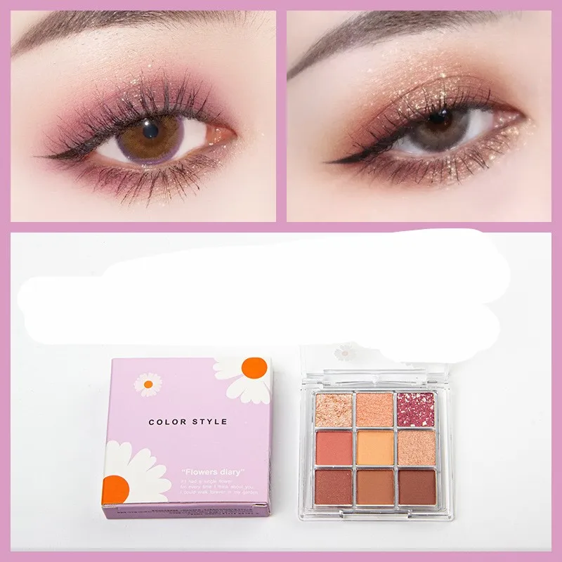 Matte Pearl Light Color Eye Shadow Palet 9 Colors Matching  CreatIng Perfect Eyes Eye Shadow Palette
