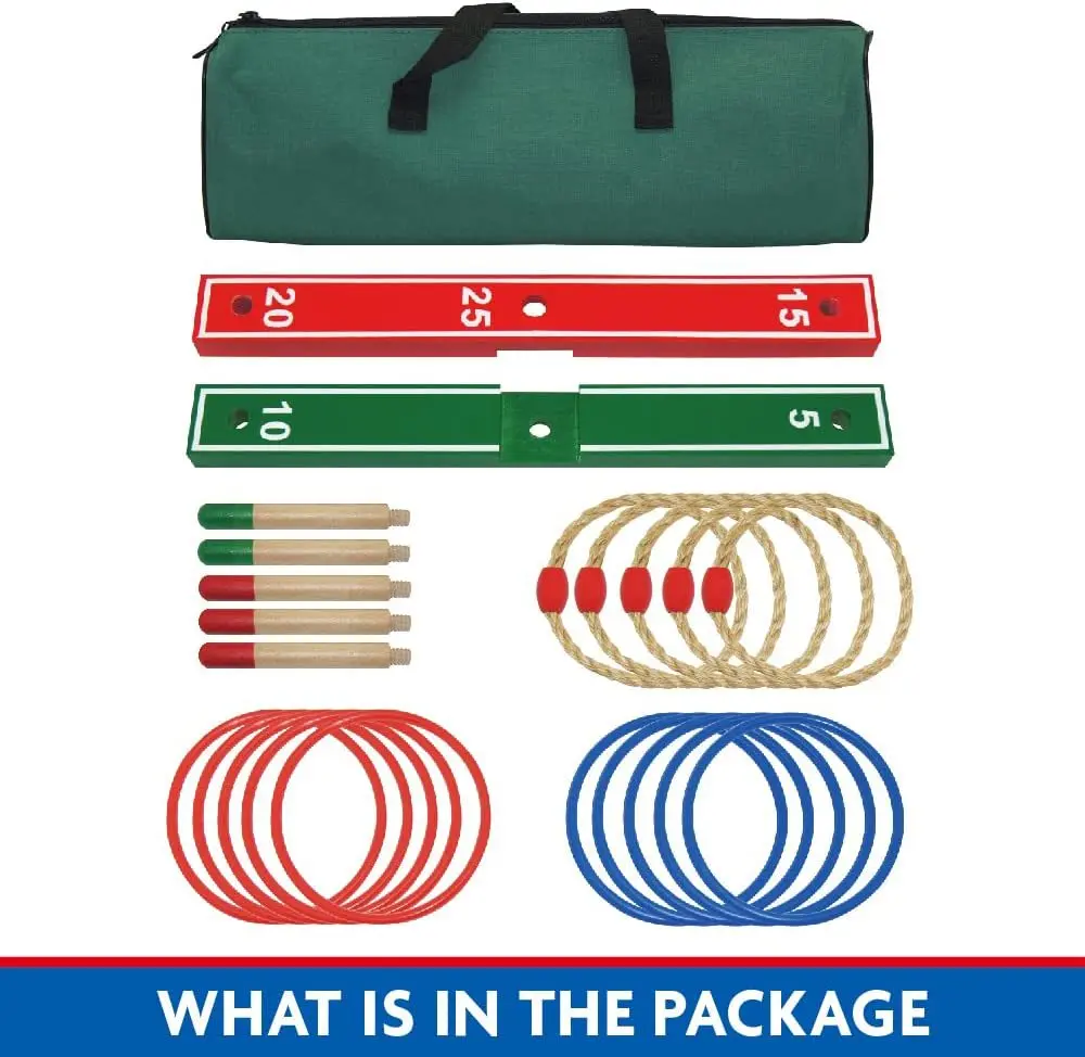 Outdoor Pine Toys Promotional Giant Wooden Outdoor Garden Ring Toss