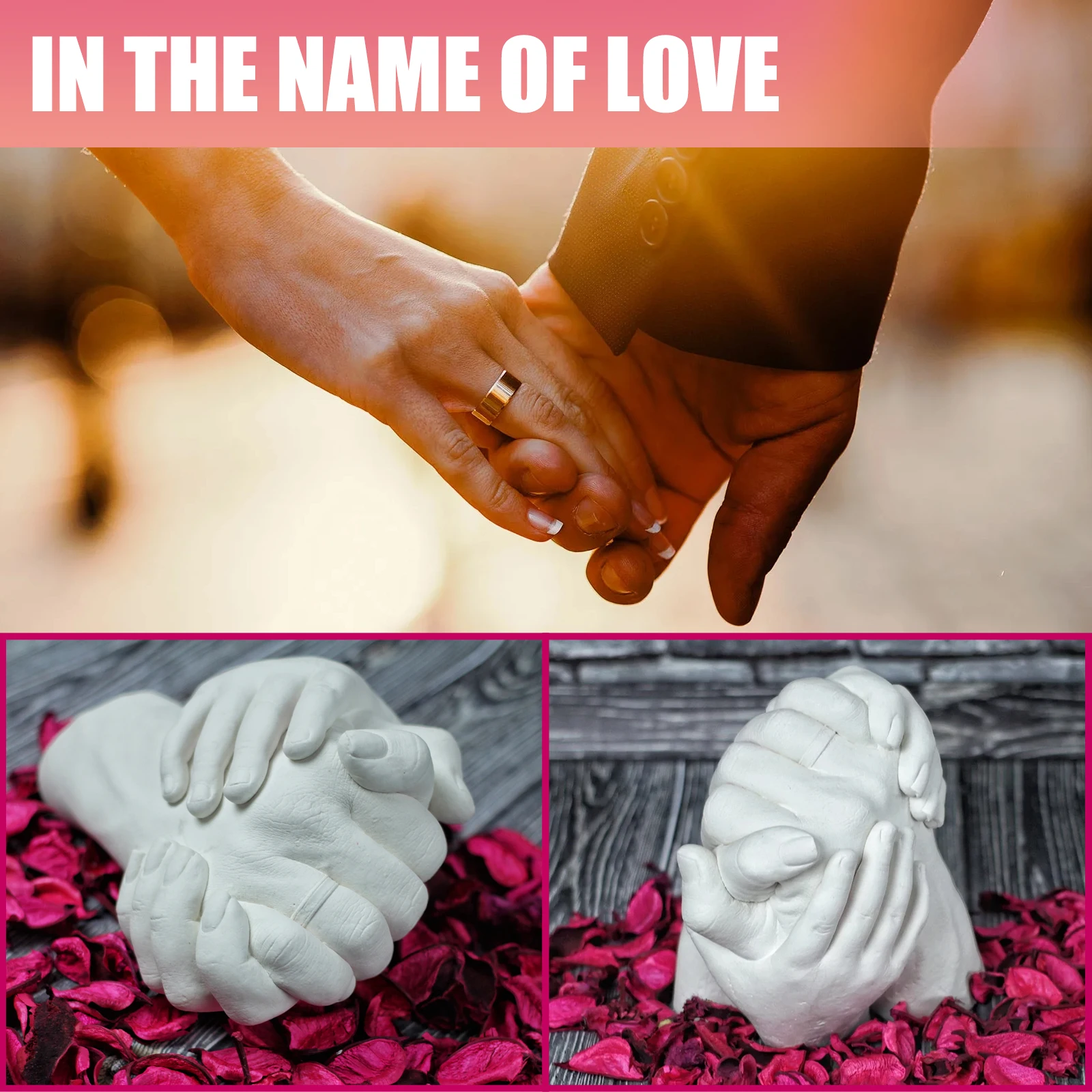 Eelhoe Diy For Love Hand Printing Mold Plaster Casting Kit Hand Mold