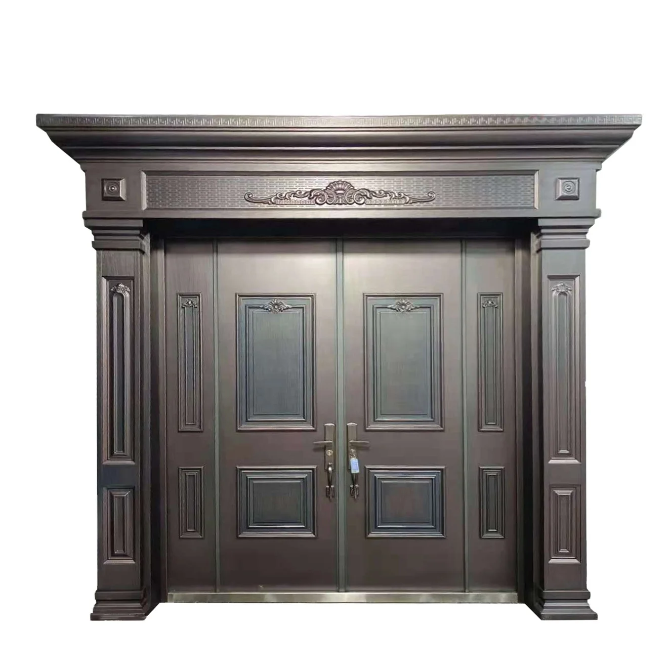 TECHTOP Customized Decorative Sliding Gate Solid Core Interior Doors Fan Gate Design Manual Retractable Gate for Villa