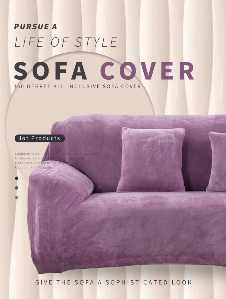 Wish Hot Velvet Sofa Cover Wholesale Elastic Protective Sofa Cover
