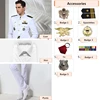 White jacket+Pants+Shirt+7 accessories