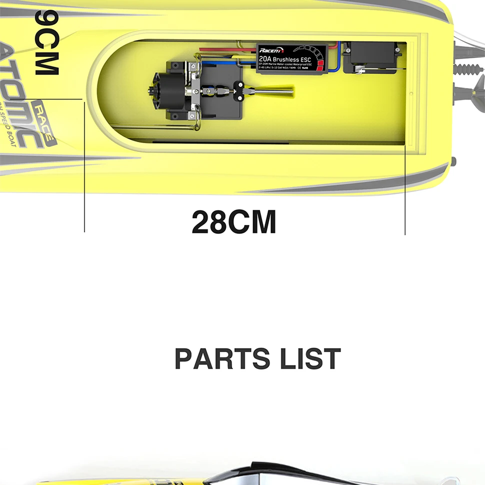 Original Volantex Rc Vector 70 Boat 792-4 70cm ATOMIC Brushless High Speed Racing 60KM/H RC Boats ( PNP or RTR 2.4GHz) for Gift