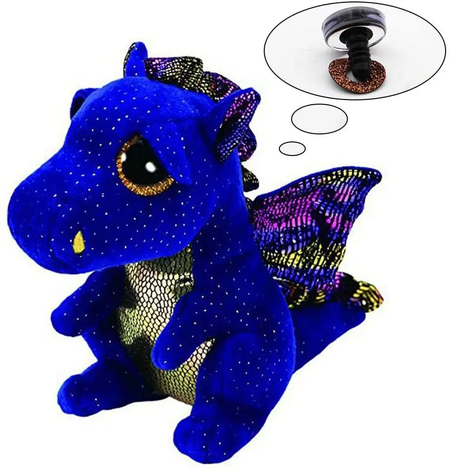 3D Plastic Safety Eyes Big Glitter Eyes Stuffed Animal Eyes for Doll