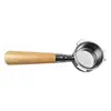 DeLonghi three-ear stainless steel beechwood handle