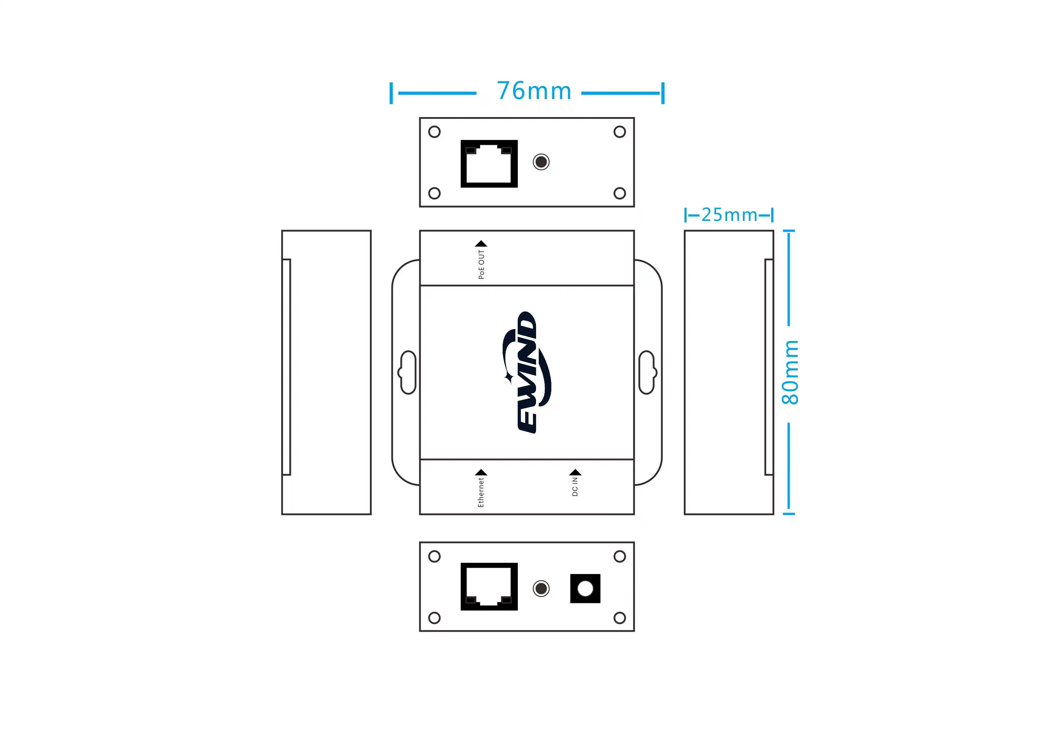 Источник питания постоянного тока Poe 48 В/0 5 А В инжектор в 12 24 импульсный