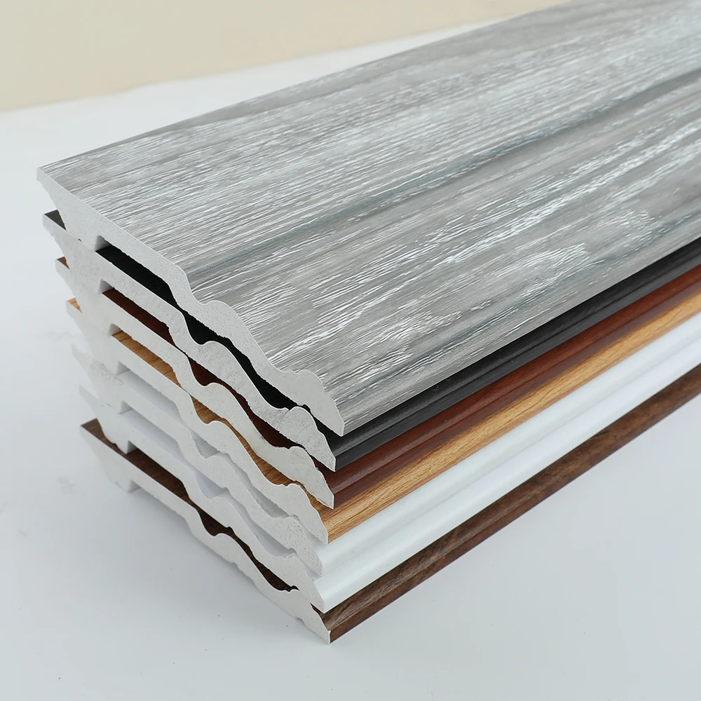 2025 New Arrival Waterproof PVC PS Skirting Board Eco-Friendly and Recyclable Skirting Flooring Accessories