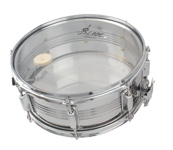 Factory direct sales percussion instrument 14 inch silver transparent professional durable snare drum