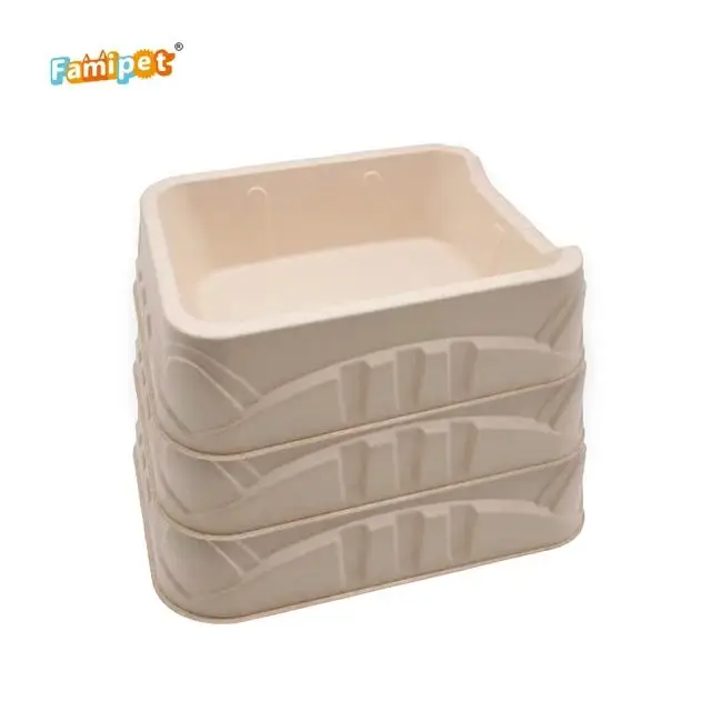 covered large foldable cat ltter box with lid enclosed anti-splashing drawer pan grey whole sale factory