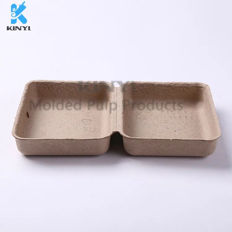 Cosmetic Eco Friendly Corrugated Molded Cardboard Recycled Paper Clamshell Packaging