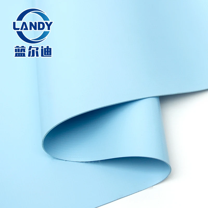 Landy 1.8*25m Rectangle Beaded PVC Pool Liner 1.5mm Thick Anti-Slip UV Resistant Durable Blue Swimming Pool Liners Pools