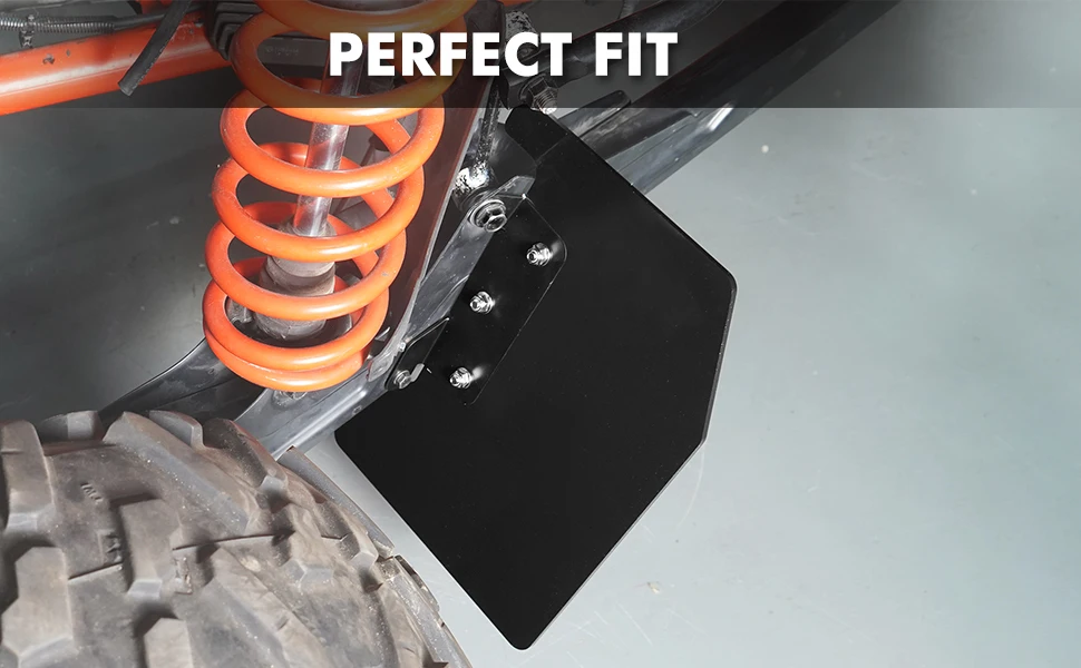 Nicecnc Rear Wheel Rock Deflector Mud Guard Kit For Canam Maverick X3