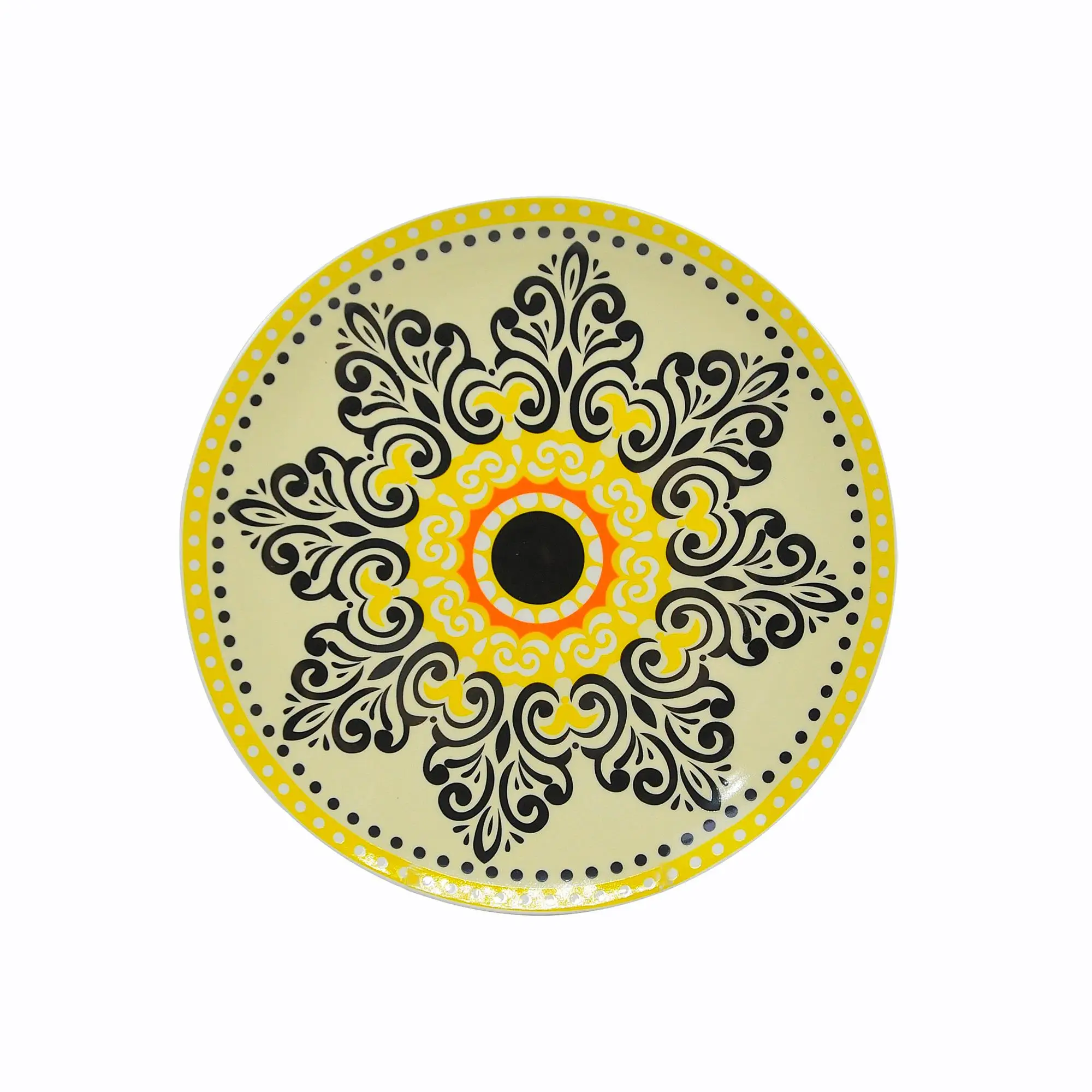 Sample Available Southeast Asian Style Custom Printed Restaurant Ceramic Plate Sets Flower Design Tableware Dinner Plate