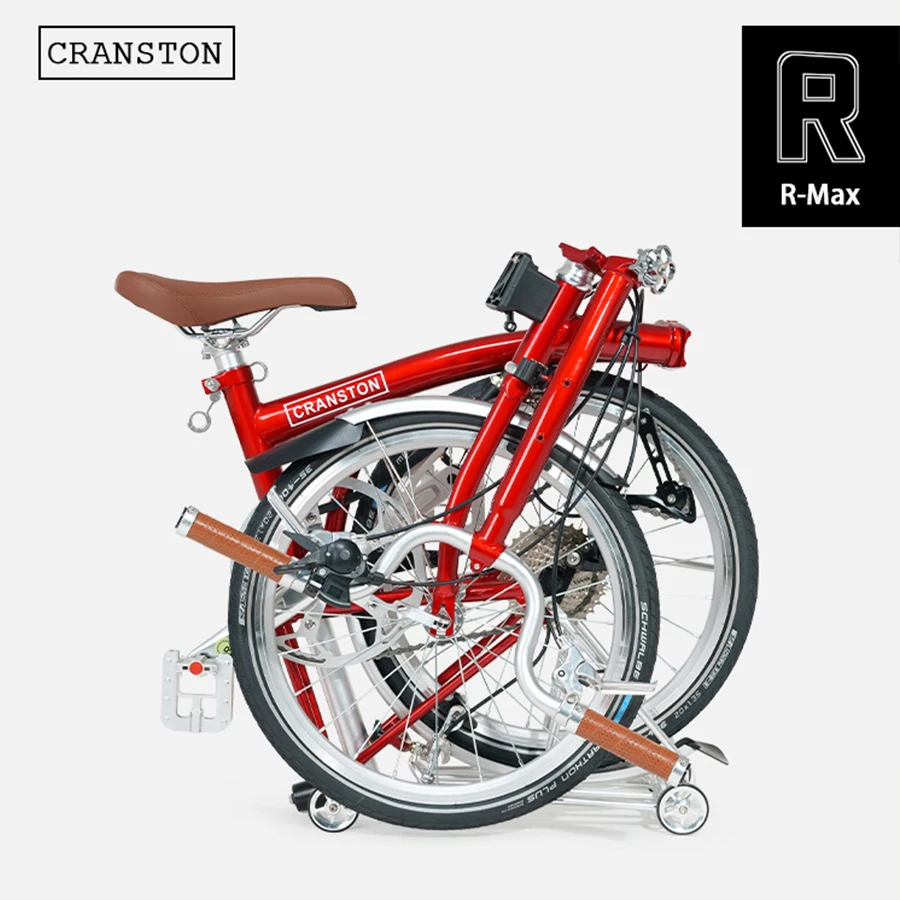 CRANSTON Portable 20 Inch 9 Speed Double V Brake Tri Fold Frame 53T CNC Crankset 20 Inch Wheel Small Folding City Bicycle