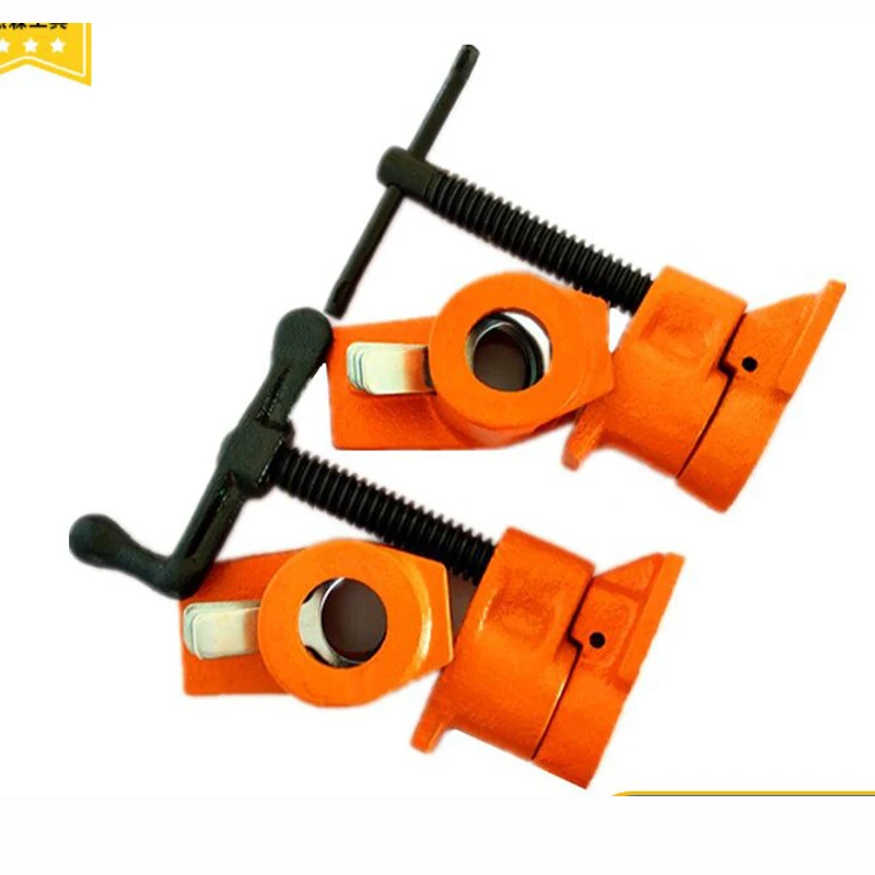 TEBAK Woodworking Tools Cast Iron Woodworking Clamps 3/4 Pipe Clamps for Wood Finger Joint