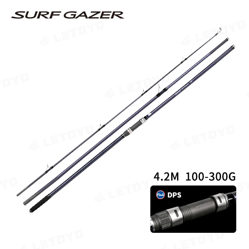 Lurekiller 4.2m/4.5m BX Surf Gazer Fishing Rod – Carbon Surf Rod