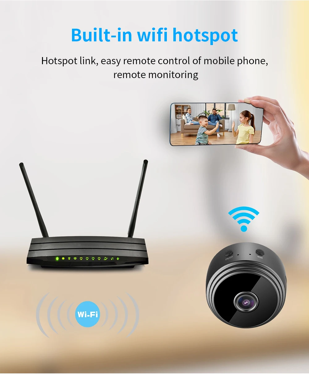 A9 Wifi Camera Smart Home Smallest Camera Full HD 1080P Micro Camcorder Small Wireless Infrared CCTV A9 Camera