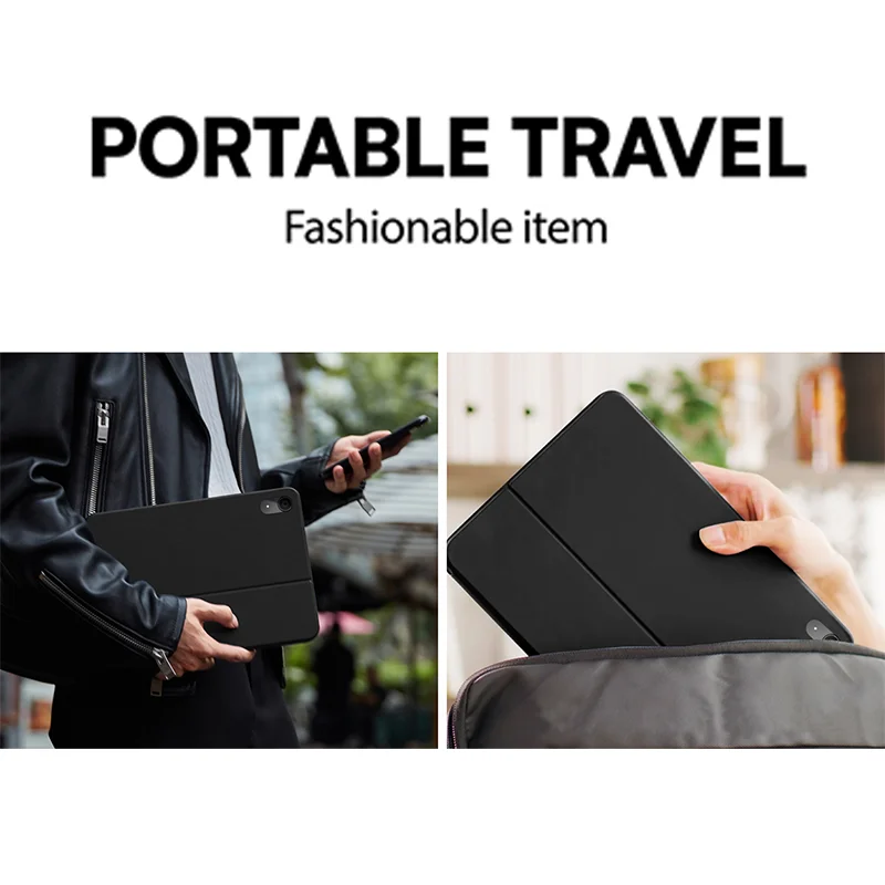 product laudtec f16 wireless keyboard tablet cover for ipad pro  ipad air lightweight 430g design with oil resistant protective shell-5