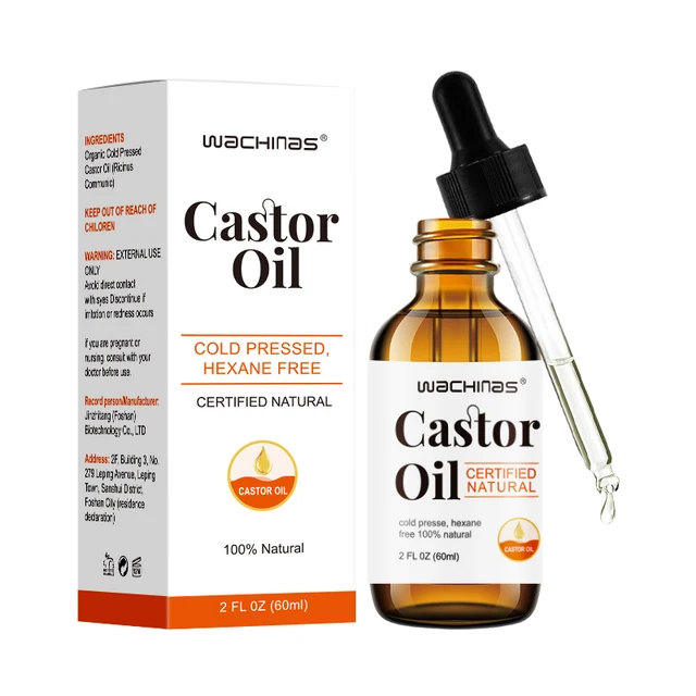 Own Brand 60ml Cold Pressed Organic Black Castor Oil Hexane Free Promotes Hair & Eyelash Growth