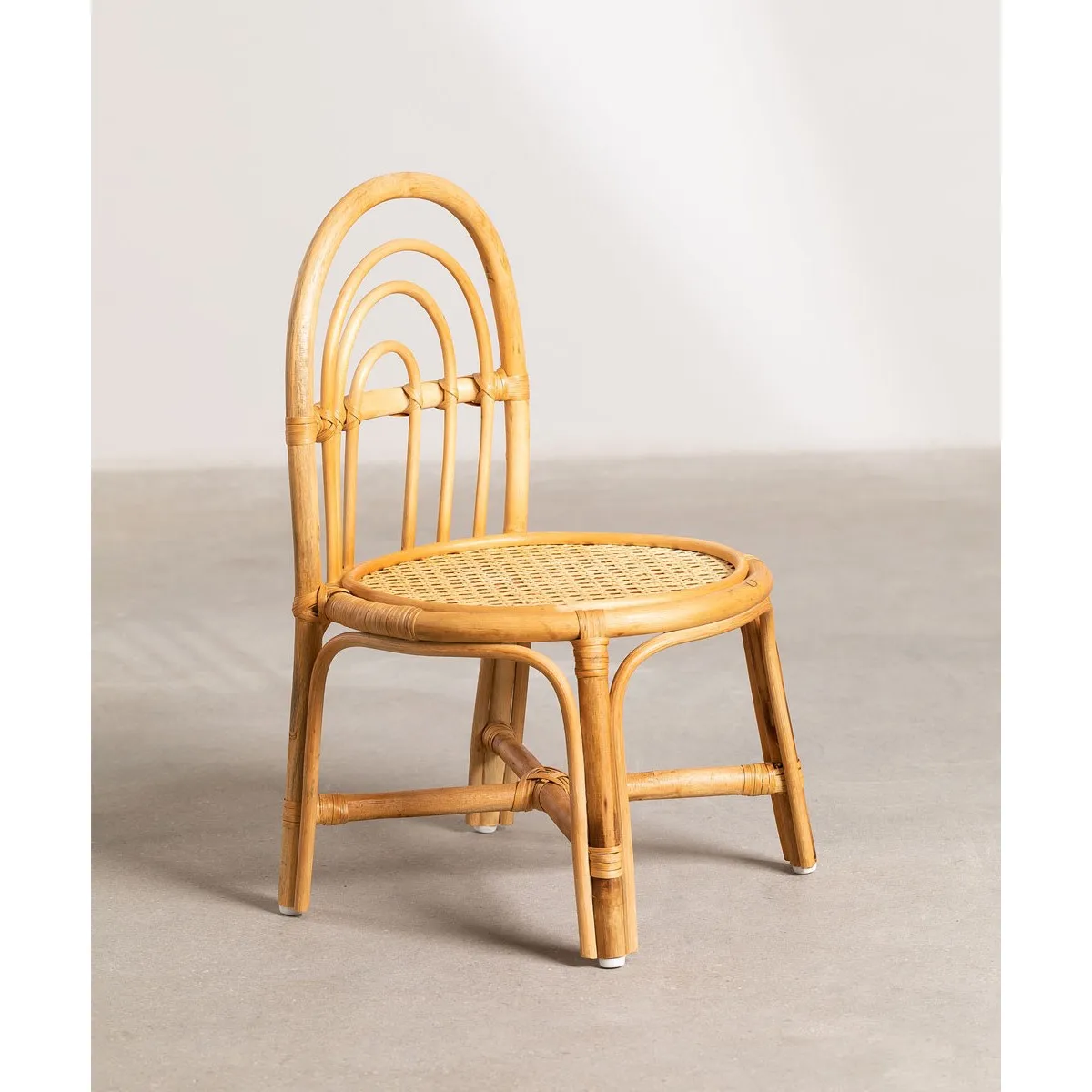 Handwoven Rattan Kids Chair Dining Natural Material Outdoor Rattan ...