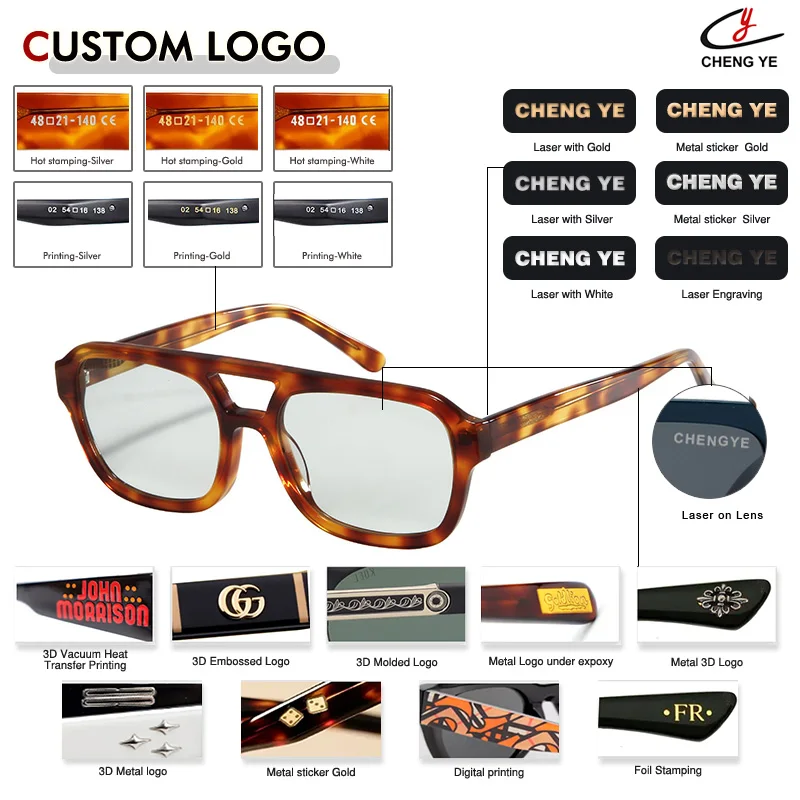 2025 CR39 Double Bridge Square Lenses Green/Yellow/Pink Acetate Polarized Sunglasses Gray Tortoiseshell Frames for Men Women