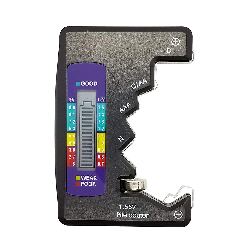 Ggatc батареи контрольно-измерительный прибор для AA AAA C D 9V 1 5 V аккумуляторы таблеточного типа (BT-168) Цифровые Батареи с ЖК-дисплеем