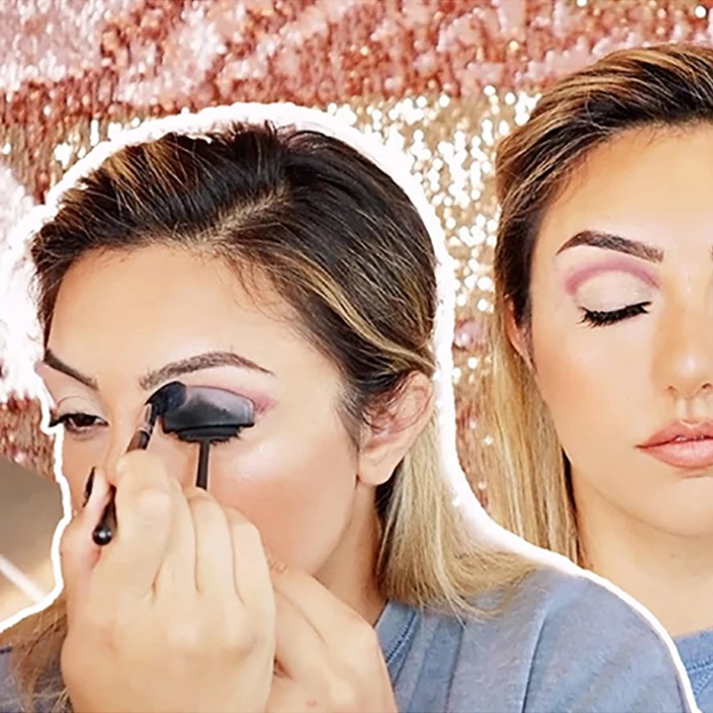 
 Набор штампов для макияжа, легкая в использовании силиконовая штамп для теней  