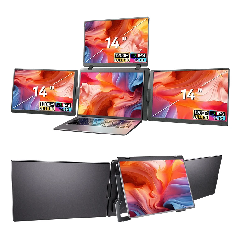 S780 14 Inch Quad Monitor - Extend Laptop Display Easily
