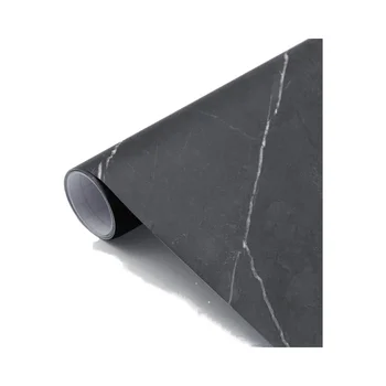 Seonta 16\"x78.74\" Black Marble Contact Paper Self-Adhesive PVC Wall Sticker Bathroom Kitchen Cabinets Peel Stick Wallpaper