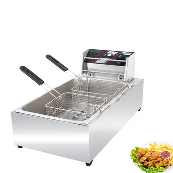 Stainless steel double basket fryer deep fryer electric commercial double basket electric deep fryer