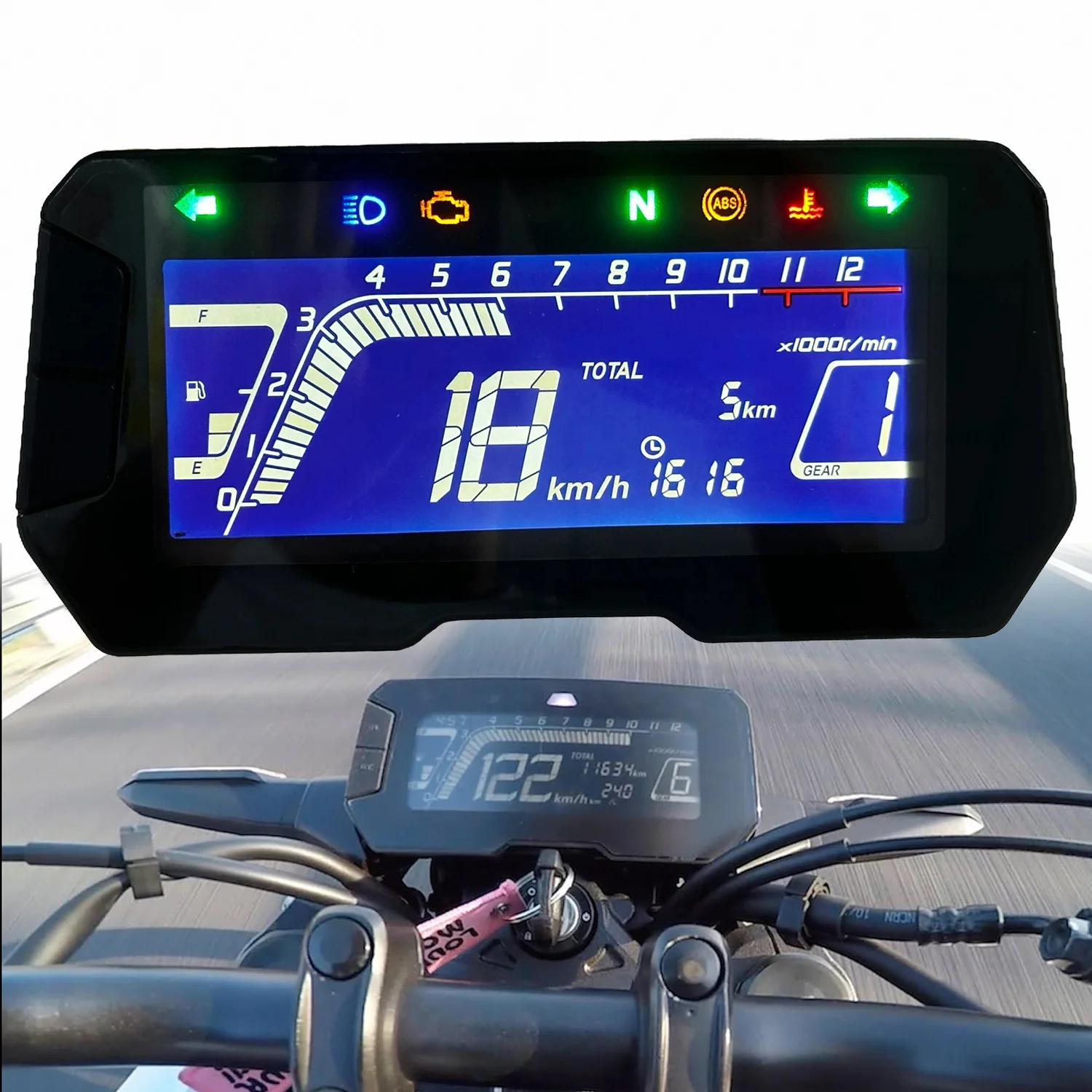 Factory Price Advantage Digital Motorcycle Dashboard Moto Bike Odometer for Honda Nova Xre300 Crf250 Rally