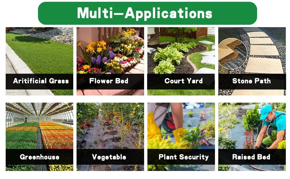 シートのプラスチック編まれたフィルムの農業の根おおいの雑草の生地の障壁の雑草のマットのプラスチック根おおいに根おおいをすること 4