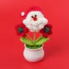 Red Christmas (Santa Claus)+Green Heart red puff) potted plant