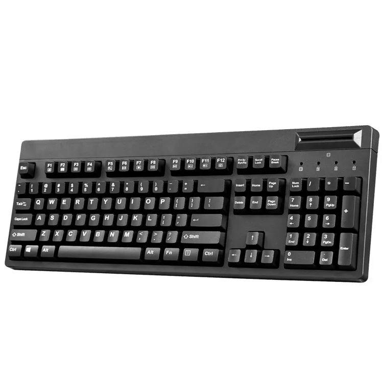 104-Key POS Keyboard with OPOS/JPOS Standard Chip Card Reader Swipe Functionality