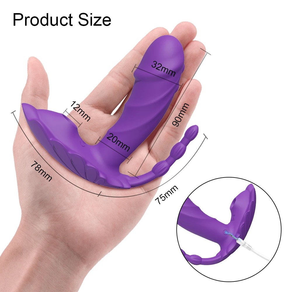 3-in-1 Multiple Ways to Play Clitoris Sucking Nipple Massage Wearable Vibrator Vaginal Rod Massager Anal Butt Plug for Women