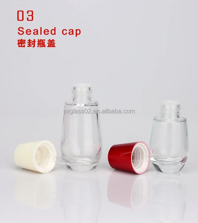 Custom cream glass jar Body scrub container skincare cosmetic packaging glass container with red lid 15g30g50g80g supplier