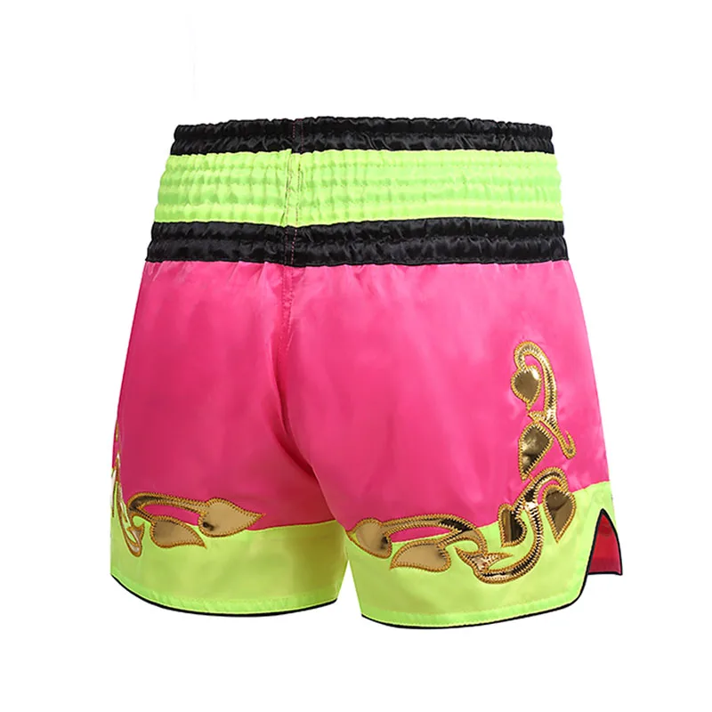 Wholesale Kick Boxing Shorts Satin And Leather Boxing Shorts Cheap Price Thai Boxing Shorts