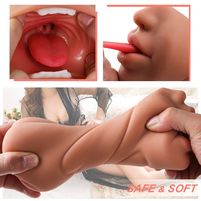Free Sample 3 in 1 Artificial Pussy Mouth Vagina Anal Realistic Pocket Pussy Deep Throat Sex Toys for Men Sex Shop Product
