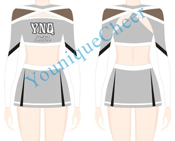 OEM Free Design High School Cheer Uniform Competitive Performance Wear Cheerleader Uniforms Blue Mini Shirt for Kids and Adults