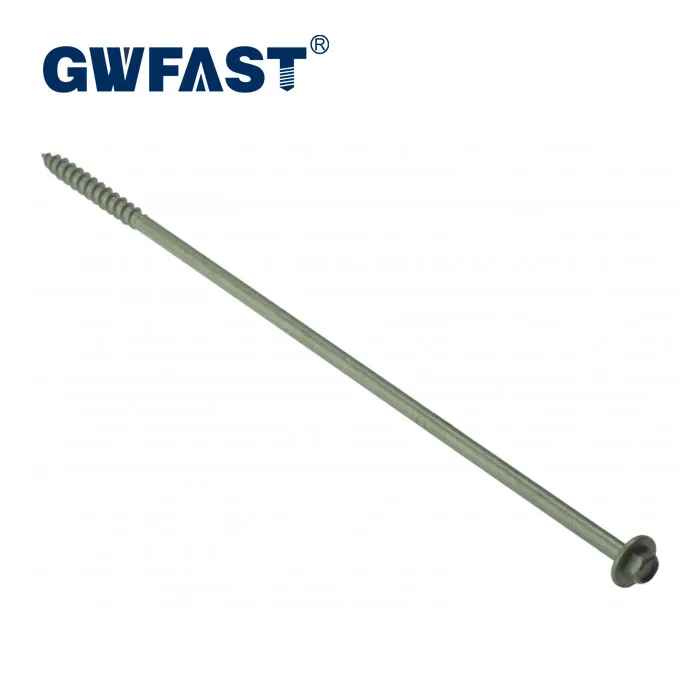 Exterior Coated Heavy Duty Structural Wood Screws Heavy Duty Black Timber/log /landscaping Wood