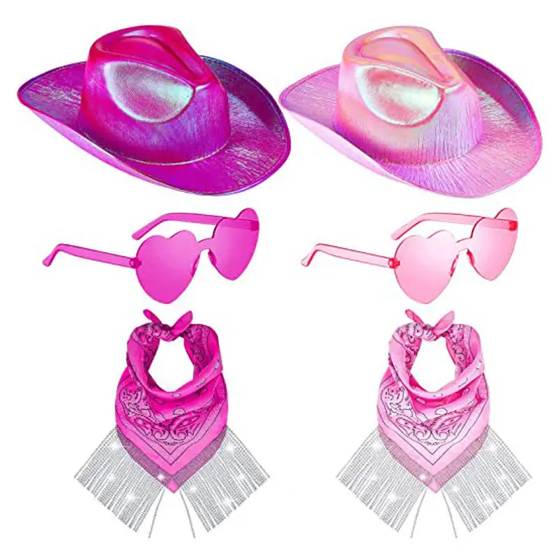 Hstyle Adult Iridescent Holographic Party Favors Cowboy Hats  display picture 2