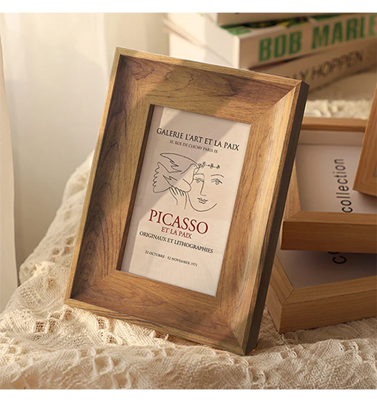 Wholesale Artop Wooden 6'' 7'' Customize Size Picture Frame Photo Frame